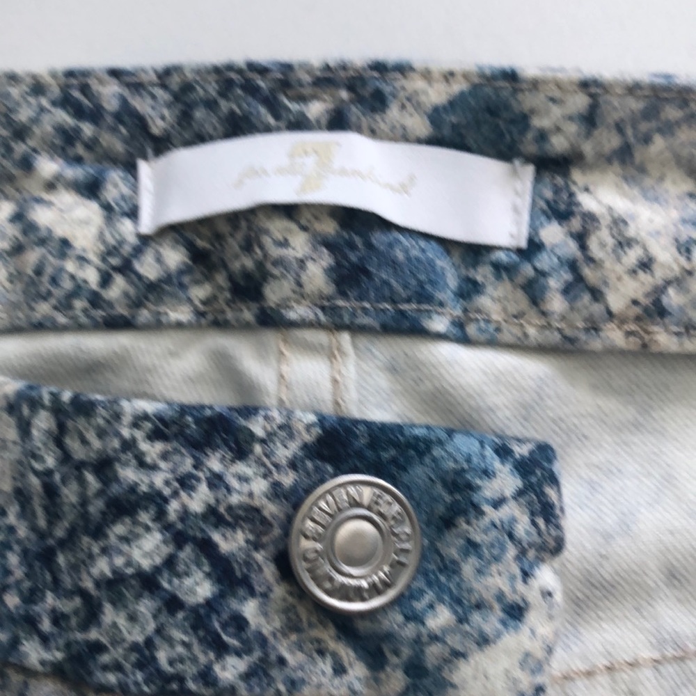 7 For All Mankind Indigo Snakeskin Python Stretch… - image 7